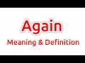 Again Meaning Again Meaning In English Meaning Of Again What Is The Meaning Of Again