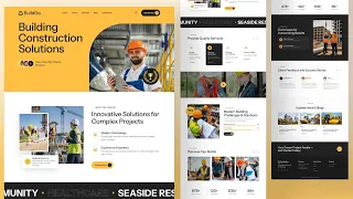 Build a Modern Construction Website Using HTML CSS And JavaScript