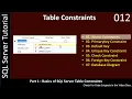 Constraints Part 1 - About Constraints SSMS TSQL Tutorial