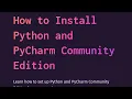 How to Install PyCharm community edition on Windows 11 PyCharm for Python Developers