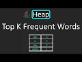 LeetCode - 692 Top K Frequent Words Heap Priority Queue Java