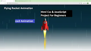 Flying Rocket HTML CSS JavaScript Project For Beginners Css3 Animation LearningByU