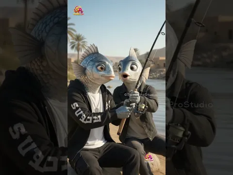 العالم المعكوس! 😱 سمكة عملاقة تصطاد البطل سمير بالسنارة 🤣🎣 | Arabic Stories | #shorts