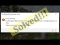Fix Configuration Parser Error - Error Parsing