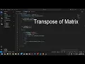 Java Program to find the transpose of a given matrix