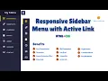 How to Create a Responsive Sidebar Menu with Active Link Effect Using and Only