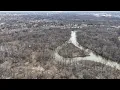 Drone View Of Thatcher Woods - Forest Preserves Of Cook County Chicago Area