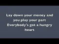 Bruce Springsteen Hungry heart (original) with lyrics