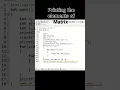 how to print the elements of Matrix C Language