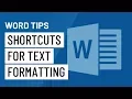 Word Quick Tip Basic Shortcuts for Text Formatting