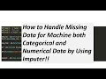 Handling Missing Data Using Imputer for Machnie Learning in Python Programming