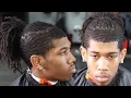 EXOTIC HAIRCUT HE HAS DREADS AND WAVES DROP FADE HAIRCUT TUTORIAL