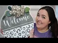 DIY Welcome Door Sign How To Make a Stencil With a Cricut Using Removable Vinyl to Make Stencils