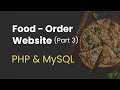 3 Food Order Website with PHP and MySQL Admin and Change Admin Password