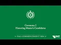 Ceremony I Master s UNT Commencement Fall 2024