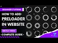 How to Add Preloader in Website Using HTML CSS and JS Page Loading Website Loading Animation