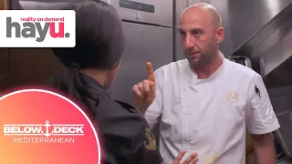 Get Out The Chef Kicks Lexi Out of His Kitchen Season 6 Below Deck Mediterranean