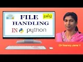 File Handling in Python Hands on Coding Tamil Nancy Jane Y