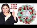 Easily Create a STUNNING Curly Deco Mesh Christmas Wreath at HOME