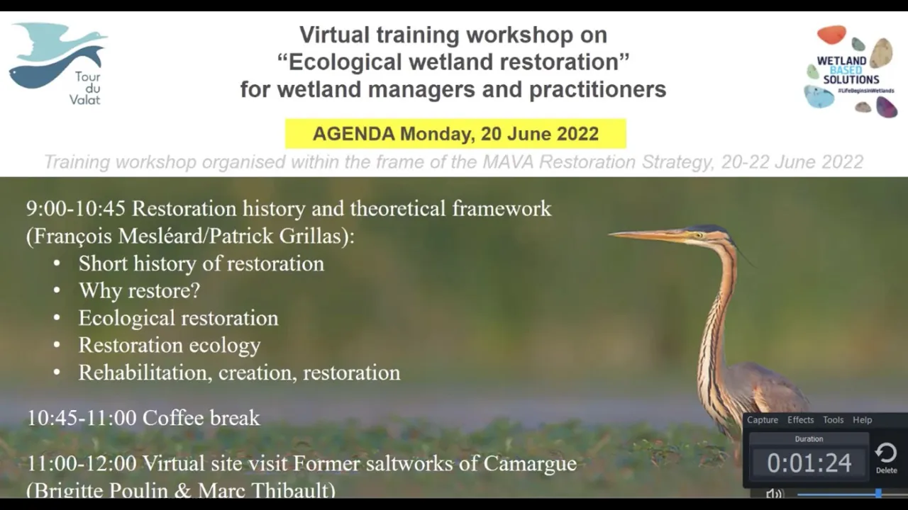 #1 Training workshop on Ecological wetland restoration for wetland managers & practitioners - DAY 1
