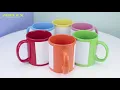 11oz Sublimation Blanks Black Ceramic Coffee Mug With White Patch for Heat Transfer Printing
