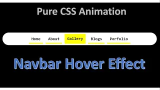 Navbar Hover Effect Using Pure HTML and CSS
