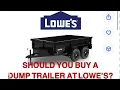 First Use Initial Review Lowe s Carry-On 6x10 Dump Trailer - Is It Worth It