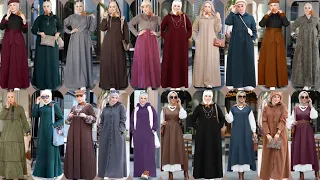 موضة شتاء وخريف2026 2025 أجمل فساتين شتويه للمحجبات2026 2025 حجابات شتاء2026 Winter2026dresses 
