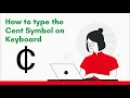 How type Cent Symbol in Word or Excel on Keyboard Windows Mac