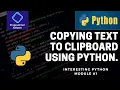 Copying text to clipboard using python Programmer Saiyam Interesting Python Modules Pyperclip