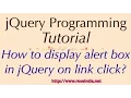 How to display alert box in jQuery on link click