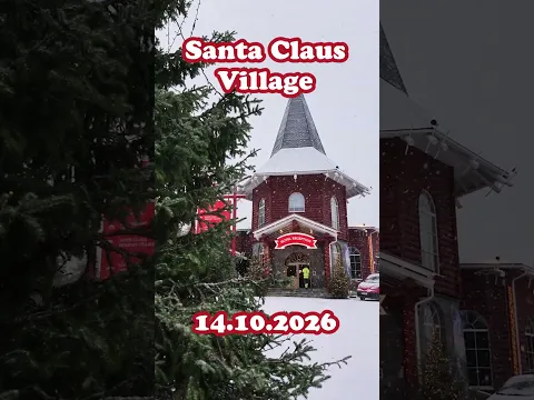 First snow in Santa Claus Village 🎅⛄❄️ 14.10.2026 - Rovaniemi Arctic Circle Lapland Finland