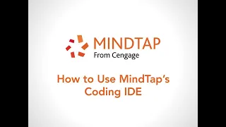How to Use MindTaps Coding IDE Lab