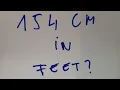 154 cm in feet