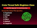 Create Thread Safe Singleton Class Java Interview Questions