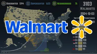 The Rise and Rise of Walmart Mapped 1962-2025