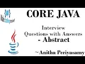 Java Interview Questions with Answers - Abstract Keyword