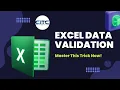 Excel Data Validation Tutorial Create Drop-Down Lists Prevent Wrong Data Entry