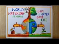 How to draw Save Environment Poster Drawing World Water Day poster drawing Save Earth drawing easy