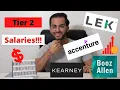 Tier 2 Consulting Firms Salary Breakdown Accenture Kearney Booz Allen more