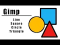 Gimp beginners basic How to draw a straight line a perfect circle rectangle square and triangle