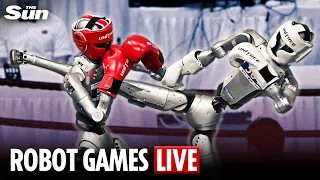 LIVE: World Humanoid Robot Games sees machines battle in weightlifting and obstacle race finals