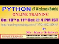 PYTHON 5 Weekends Batch Online Training DURGASOFT