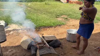 Como preparamos suco de cará bebida tradicional que é feita por nós aqui na aldeia