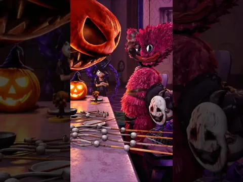 Pumpkintype meets Mask Poppy and Witch Lily in Poppy Playtime 5 Update #halloween #cute #shorts