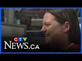 Oilers fan from Spruce Grove celebrating win