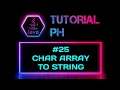 CHAR ARRAY TO STRING
