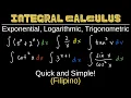 Basic Integration Rules - Exponential logarithmic trigonometric functions Problems Formulas
