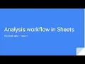 Analysis in Google Sheets - part 1