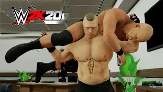 wwe 2k20 brock lesnar f5 compilation 